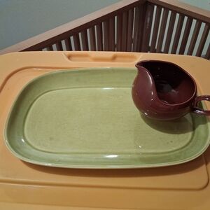 Russel Wright Large Plater And Creamer Or Gravy Boat